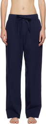 Tekla Navy Poplin Pyjama Pants