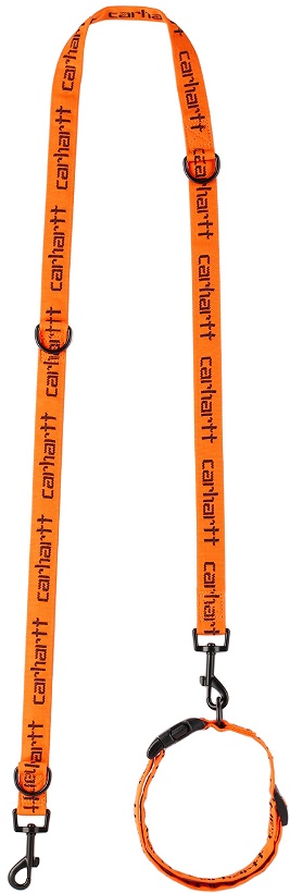 Photo: Carhartt Work In Progress Pets Orange Script Leash & Collar