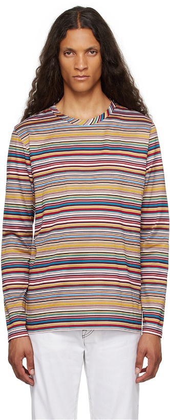 Photo: Paul Smith Multicolor Signature Stripe Long Sleeve T-Shirt