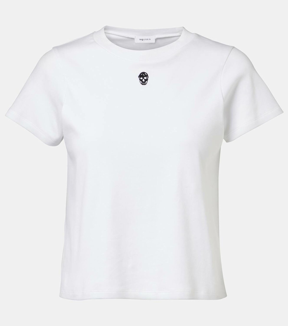 Alexander McQueen Skull cropped cotton T-shirt