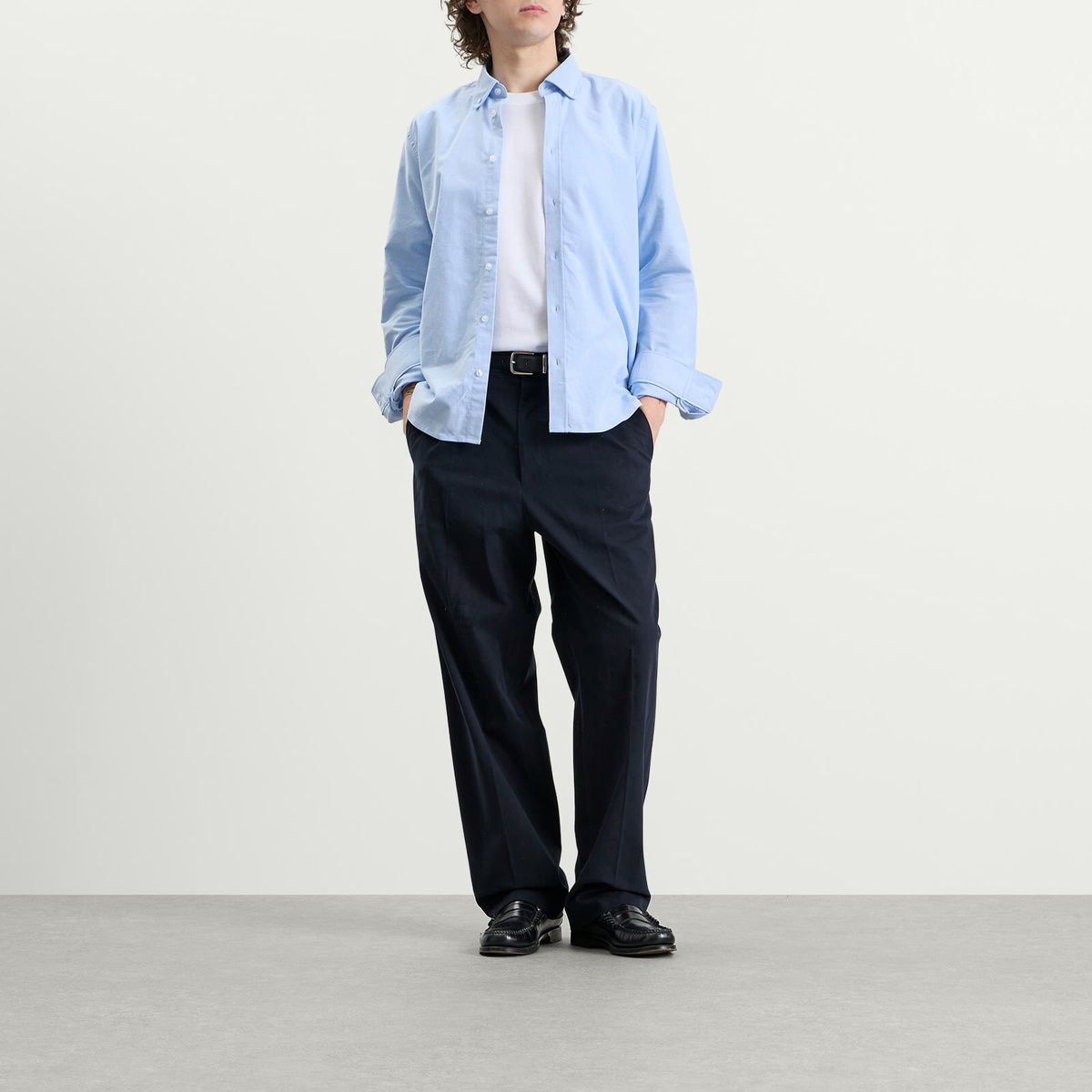 Les Deux Men's Konrad Oxford Shirt in Light Blue