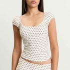 Many Many Clothes Women's The Isla Top in Cream Polka
