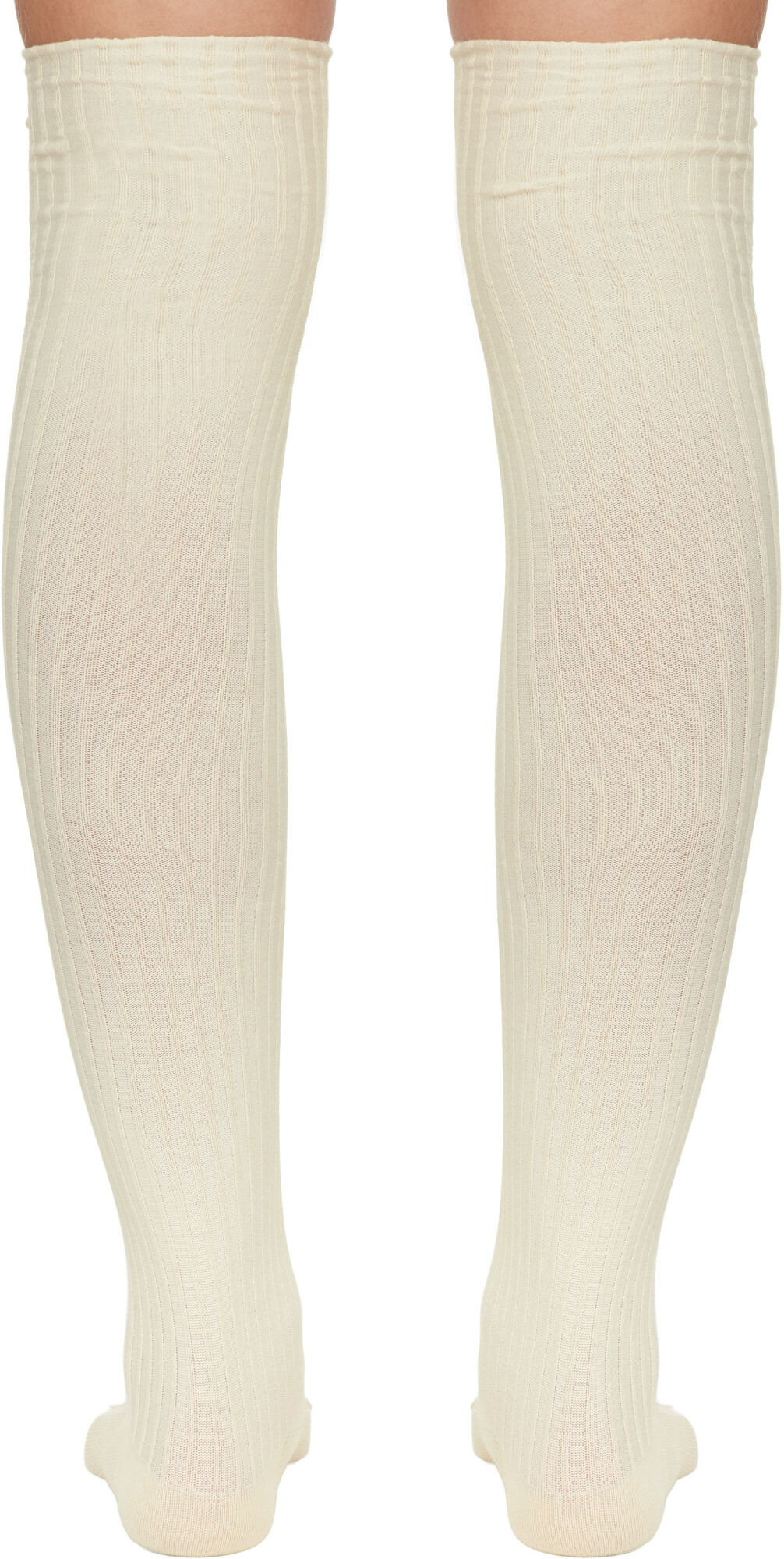 Baserange Off-White Overknee Socks