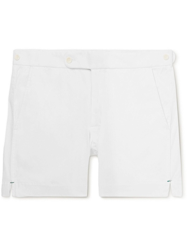 Photo: Sid Mashburn - Straight-Leg Cotton-Blend Twill Shorts - White