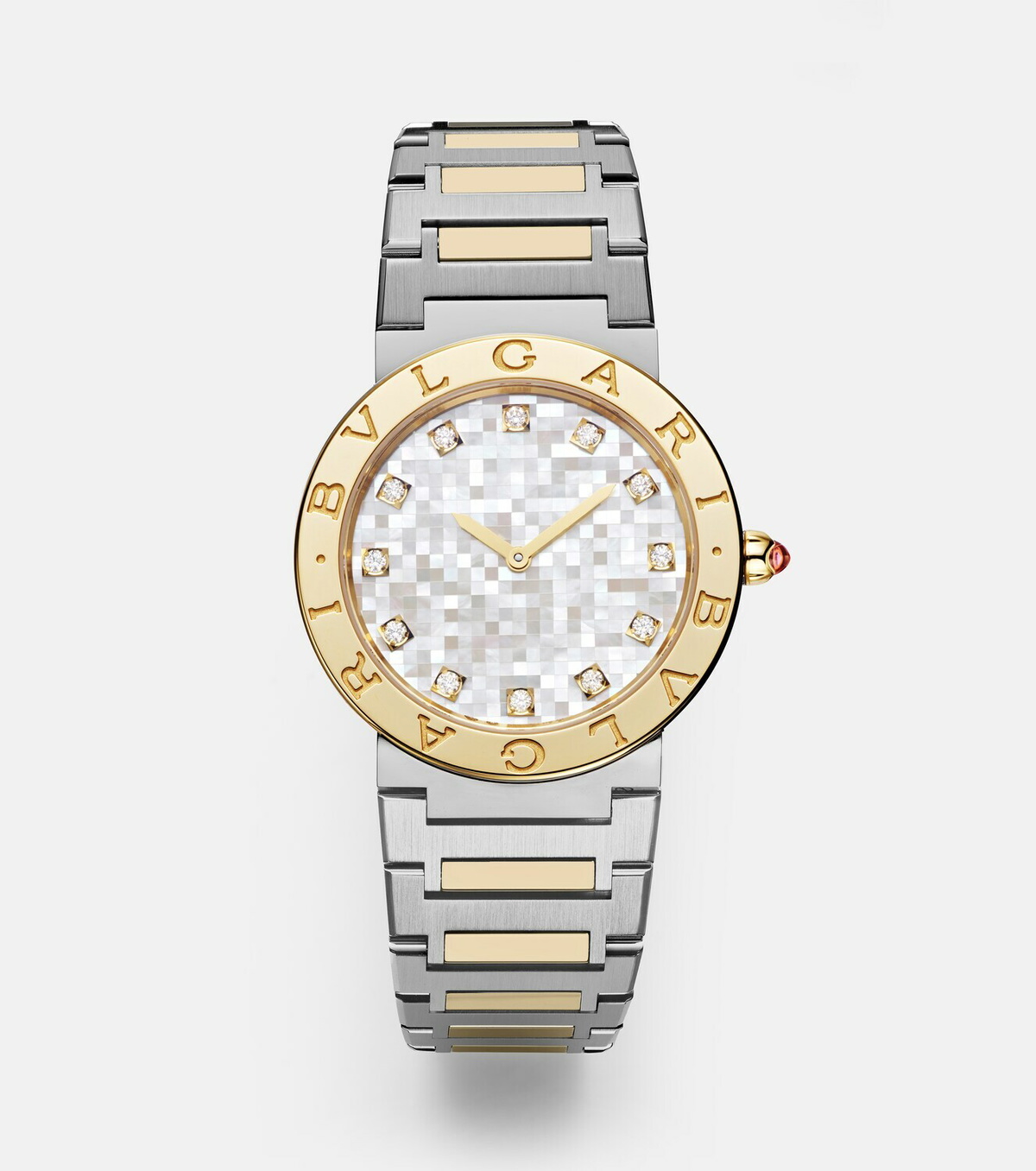 Bvlgari Bvlgari Bvlgari 18kt gold and steel watch with diamonds