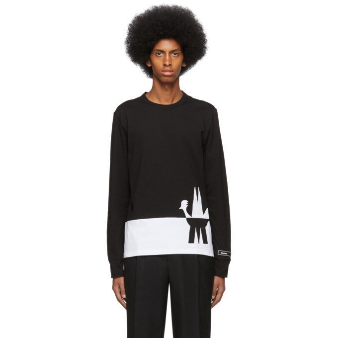 Photo: Moncler Black and White Maglia Long Sleeve T-Shirt