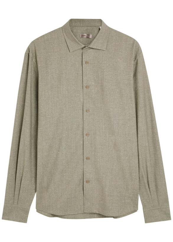 Photo: Herno Wool and Silk-blend Overshirt Light Grey