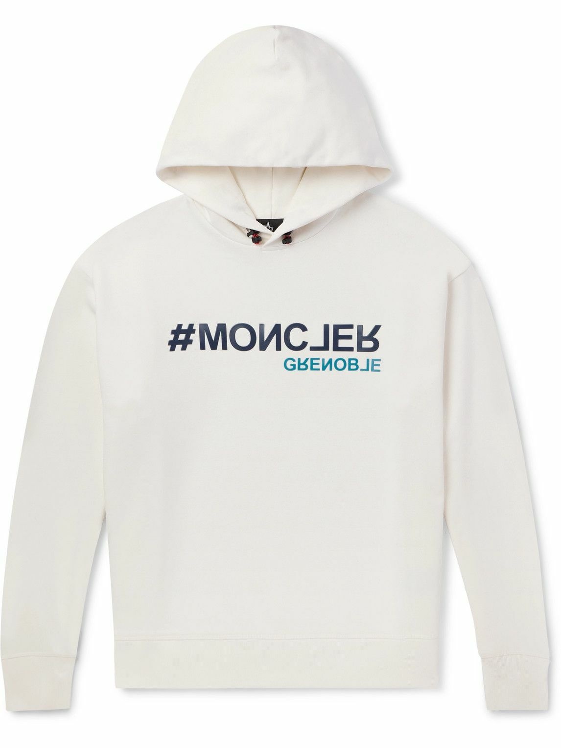 Photo: Moncler Grenoble - Logo-Appliquéd Cotton-Jersey Hoodie - White