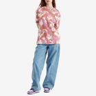 A Bathing Ape Women's Map Camo Oversized T-Shirt in Pink