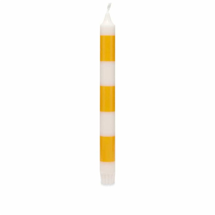 Photo: HAY Stripe Candle in Yellow/White