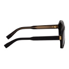 Dunhill Black Matte Rectangular Ferry Sunglasses