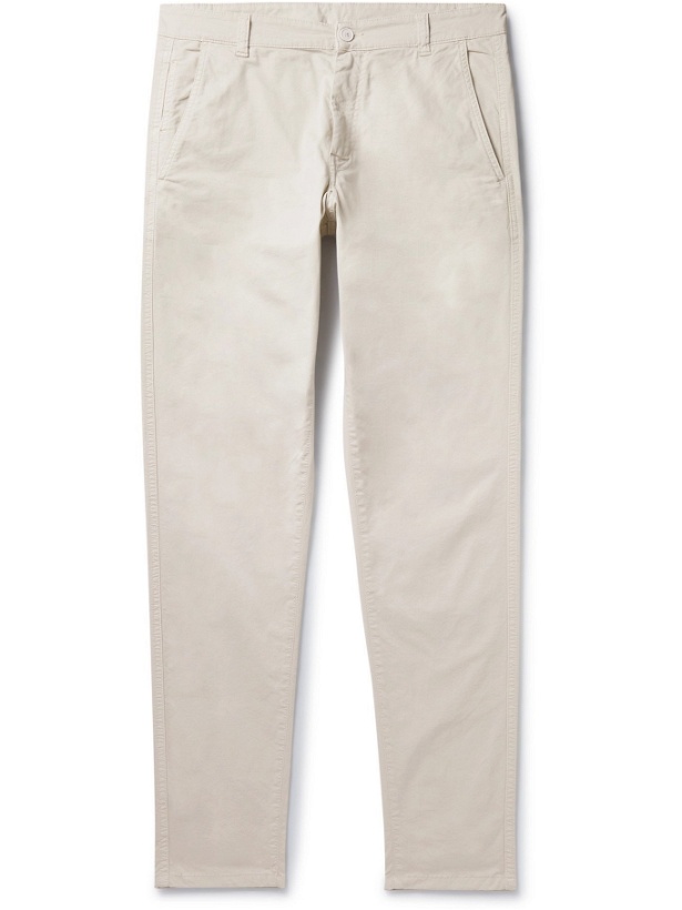 Photo: ASPESI - Slim-Fit Tapered Stretch-Cotton Gabardine Trousers - Neutrals - IT 48