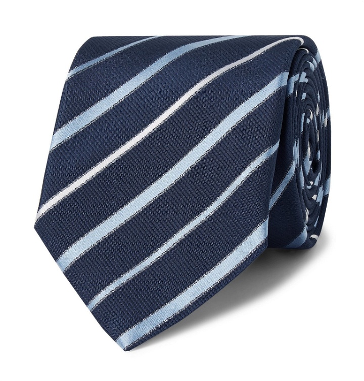 Photo: Hugo Boss - 6.5cm Striped Silk Tie - Blue