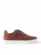 Manolo Blahnik - Agilio Nubuck Slip-On Sneakers - Brown