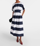 Carolina Herrera Striped cotton-blend midi dress