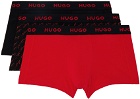 Hugo Three-Pack Multicolor Graphic Boxers