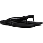 Alexander Wang Black Jenna Tubular Flat Thong Sandals
