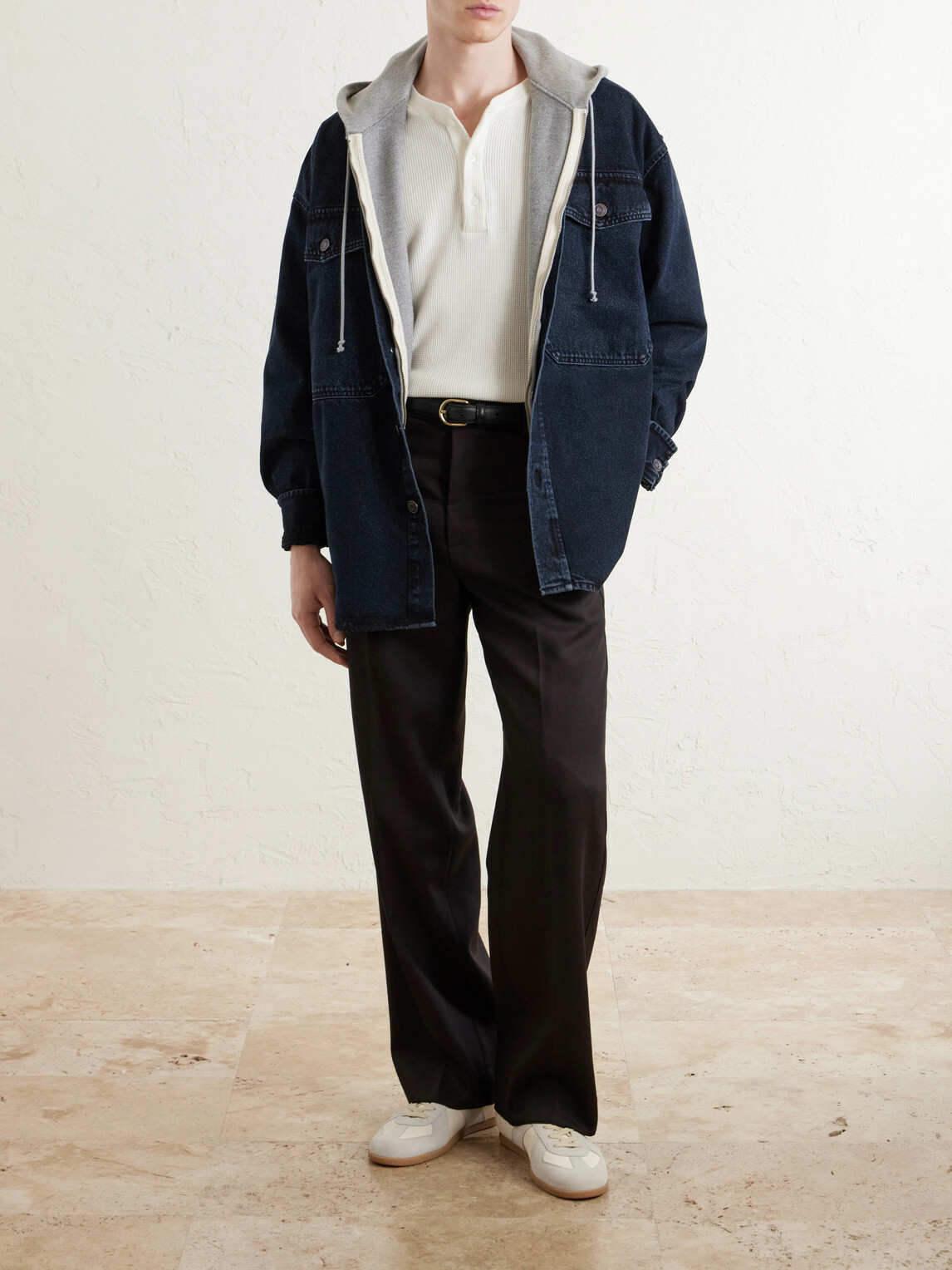 A.PRESSE - Waffle-Knit Cotton and Cashmere-Blend Henley T-Shirt - White