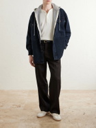 A.PRESSE - Waffle-Knit Cotton and Cashmere-Blend Henley T-Shirt - White