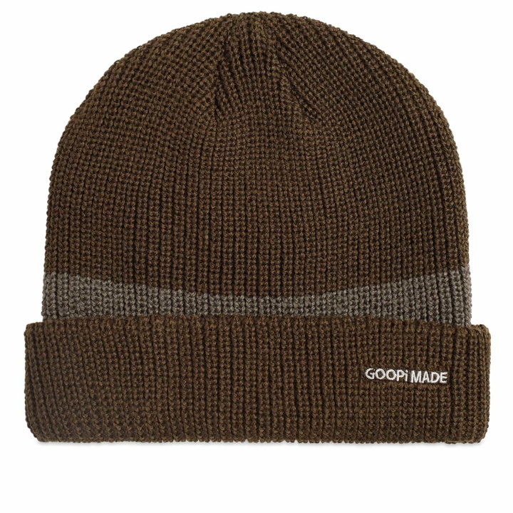 Photo: GOOPiMADE Men's MB-7 SOFTBOX Patchwork Beanie in Moss 