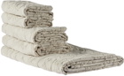 Dolce & Gabbana Off-White DG Damask Towel Set, 5 pcs