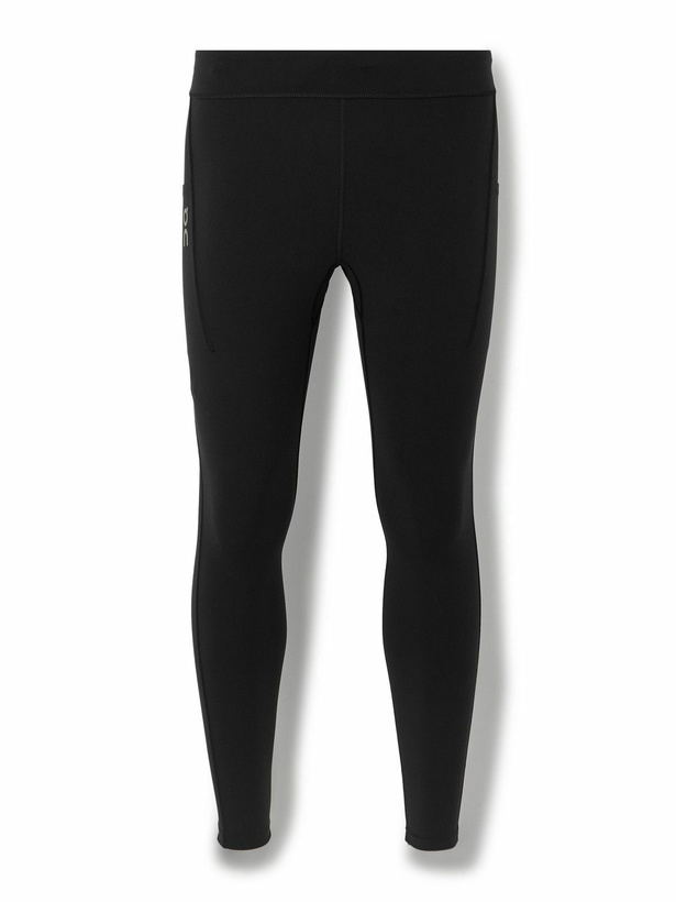 Photo: ON - Logo-Print Recycled Running Tights - Black