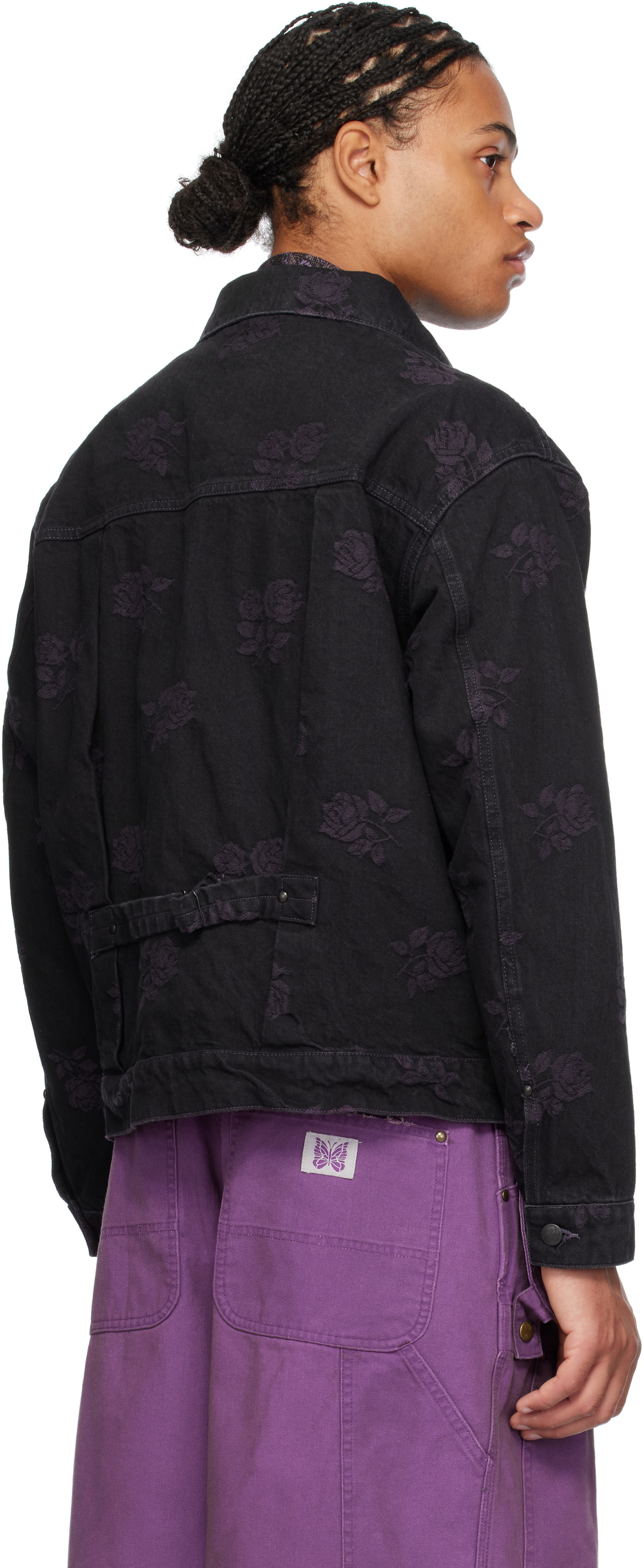 Needles ブラック ナイロンメキシカンジャケット M Needles/ニードルズ/BEAVER×Needles 別注Nylon Track Jacket