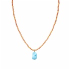 Timeless Pearly Men's Beaded Pearl Necklace in Brown/Blue