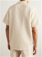 OAS - Waffle-Knit Cotton Shirt - Neutrals