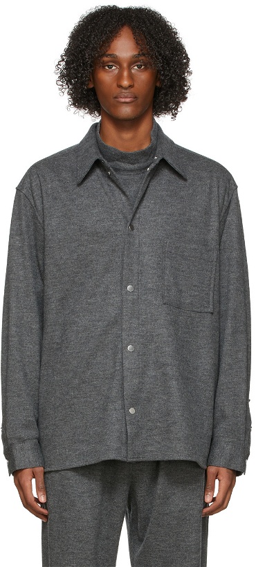 Photo: 3.1 Phillip Lim Grey Wool Flannel Shirt