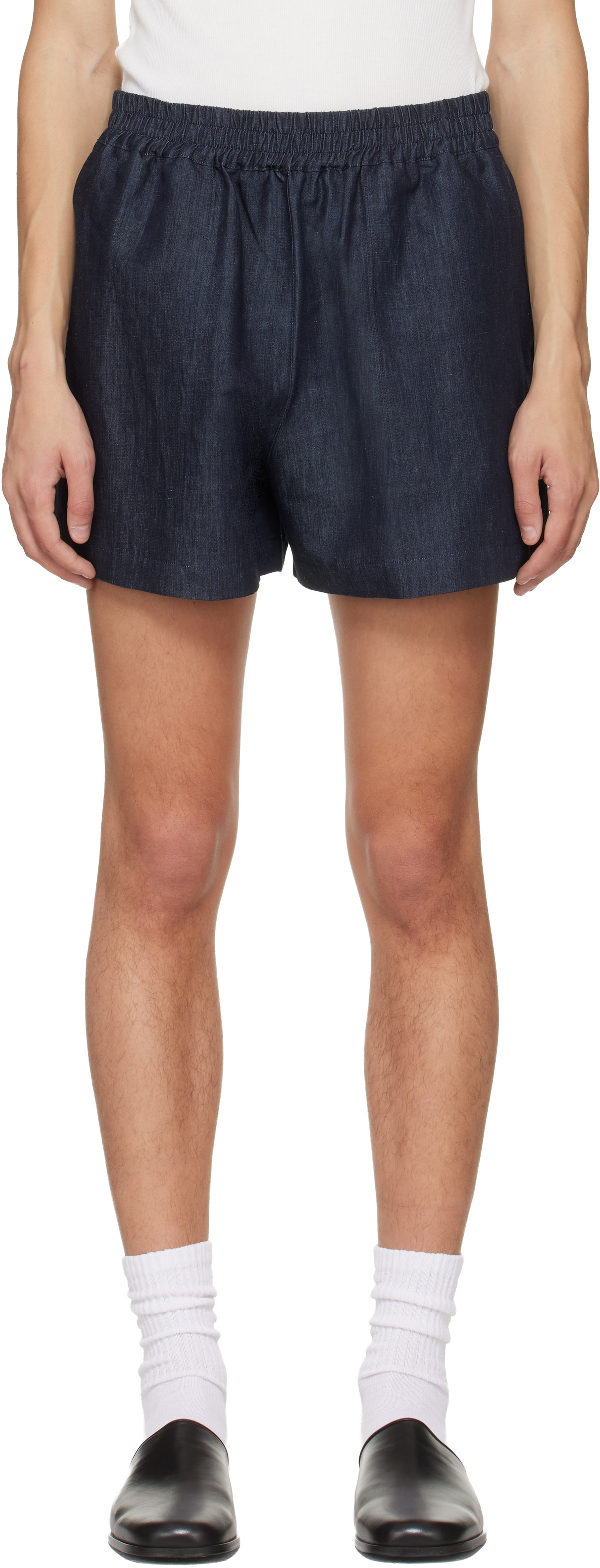 Studio Nicholson Indigo Elio Shorts