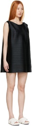 Pleats Please Issey Miyake Black Polyester Mini Dress