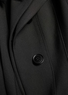 High Scrunch Panelled Crepe Jacket Black