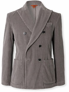 Barena - Doria Double-Breasted Cotton-Corduroy Suit Jacket - Gray