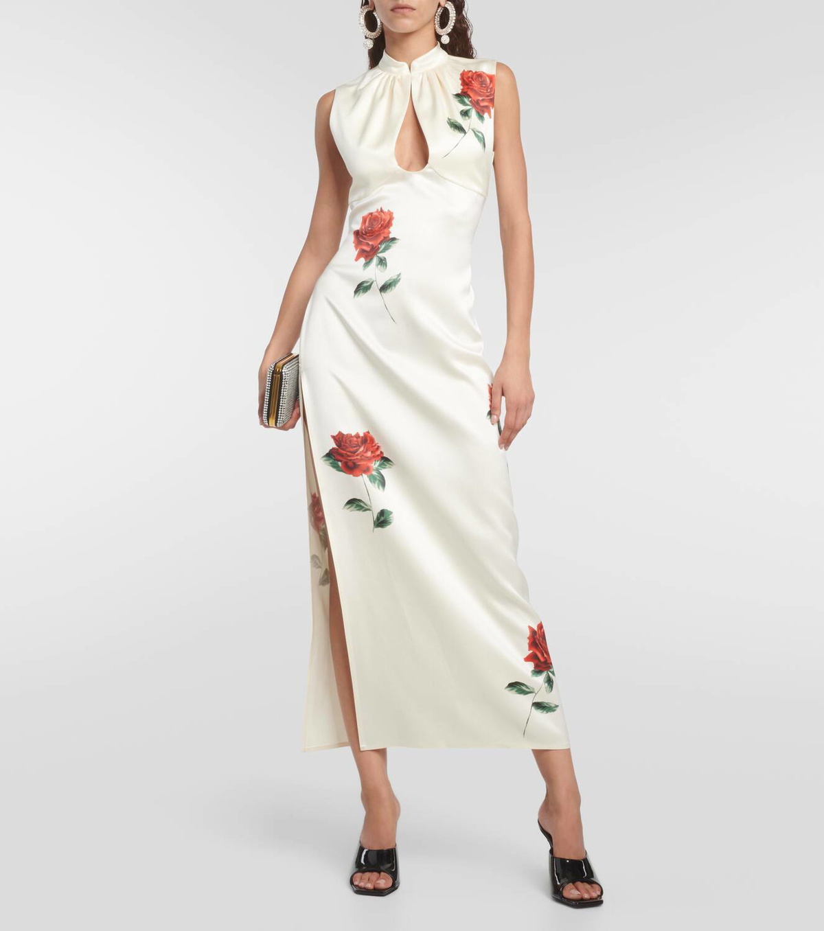 Magda Butrym Floral silk and wool midi dress Magda Butrym