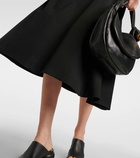 Jil Sander Asymmetric virgin wool midi skirt