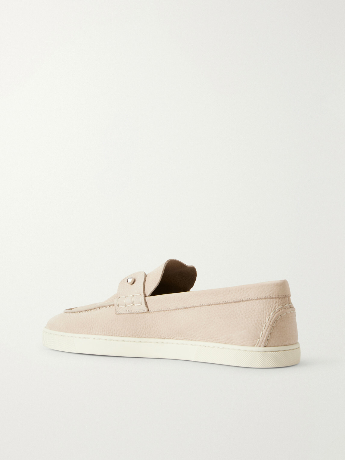 Christian Louboutin - Chambeliboat Full-Grain Nubuck Loafers - Neutrals