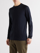 Officine Générale - Nate Slim-Fit Cotton and Lyocell-Blend Sweater - Blue