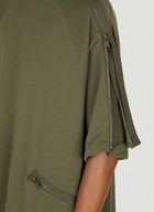 Zip T-Shirt in Khaki