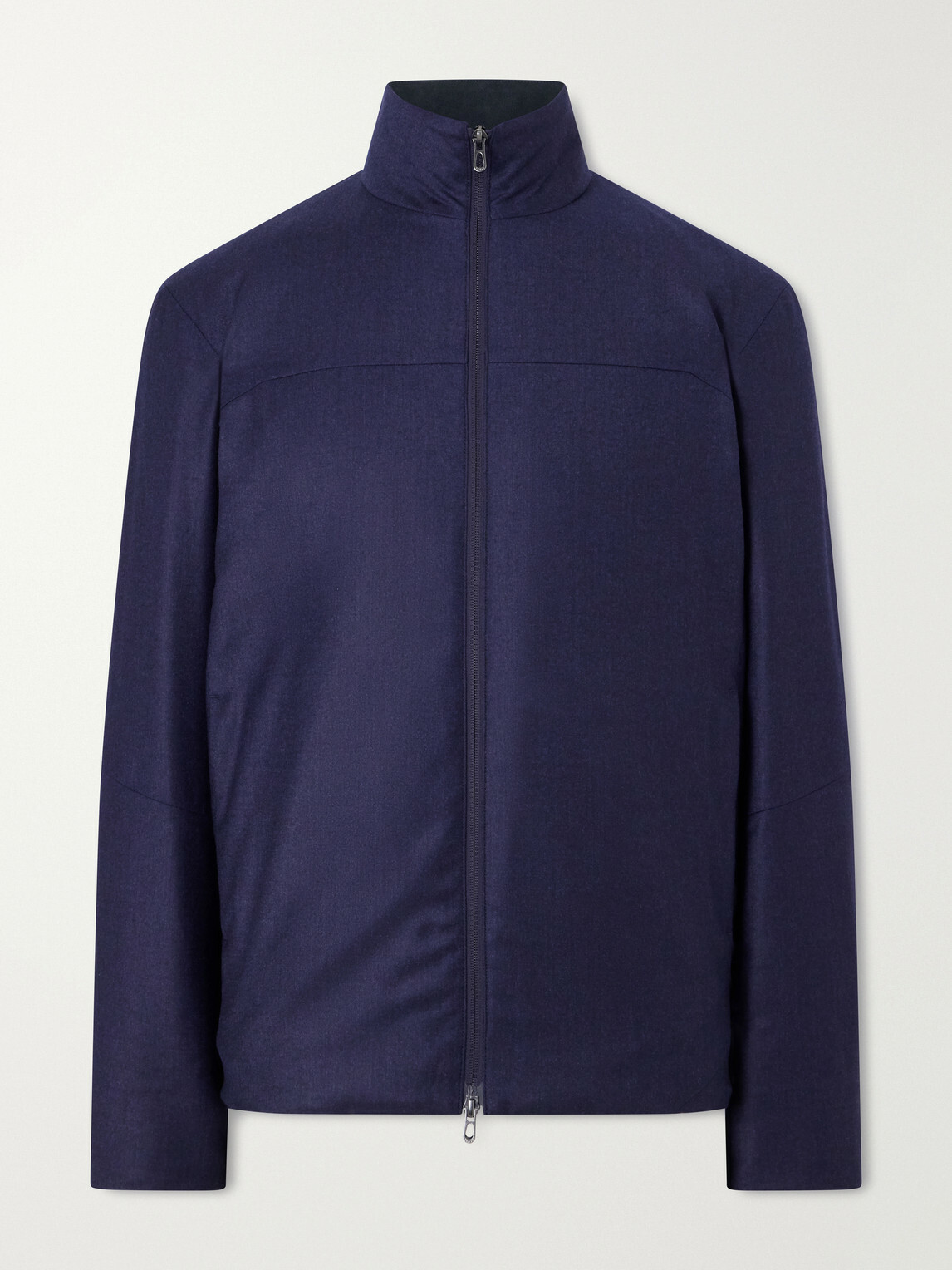 SEASE - Padded Wool and Silk-Blend Jacket - Blue