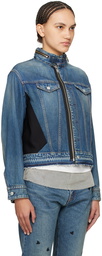 UNDERCOVER Indigo & Black Paneled Denim Jacket