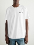 Balmain - Logo-Embroidered Cotton-Jersey T-Shirt - White