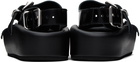 MM6 Maison Margiela Black Sunken Footbed Sandals