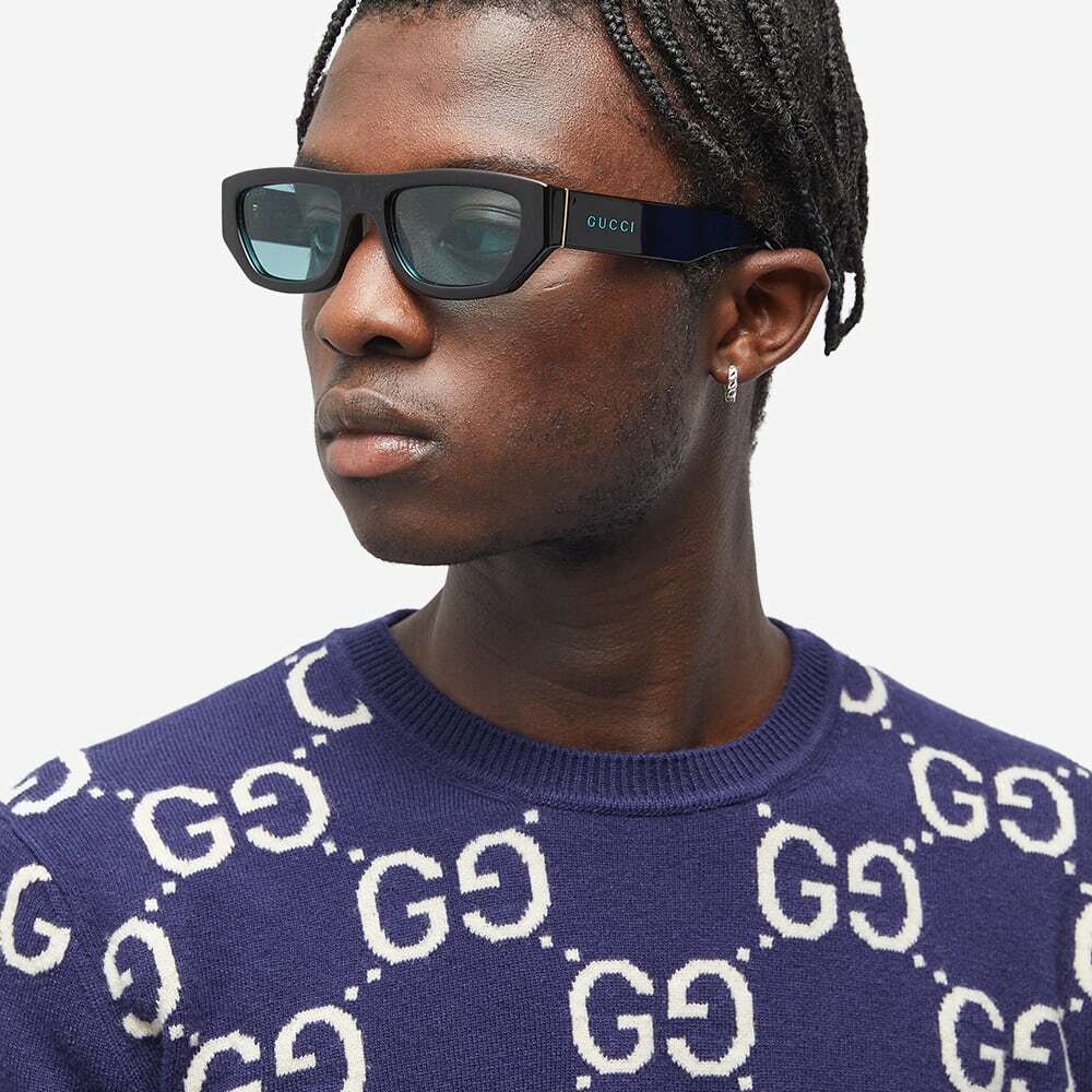 Gucci Men's Eyewear GG1134S Sunglasses in Black/Turquoise Gucci