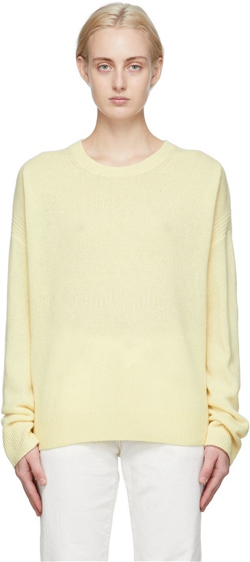 Photo: 6397 Off-White Cashmere Off-Gauge Boxy Sweater
