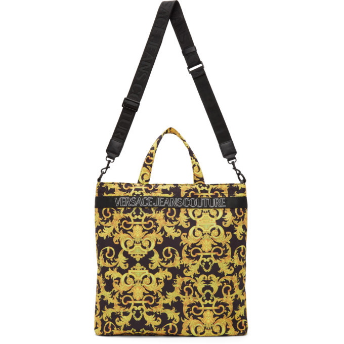 Photo: Versace Jeans Couture Black and Gold Baroque Tote