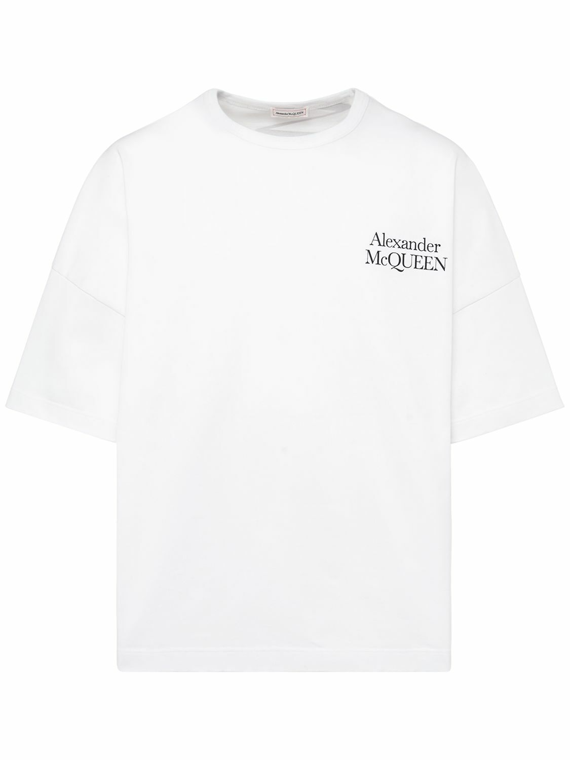 Tシャツ・カットソー ALEXANDER MCQUEEN White Cotton Oversize T-Shirt Alexander Mcqueen White Cotton Oversize T-Shirt (alexander