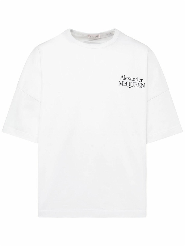 Photo: ALEXANDER MCQUEEN - Logo Printed Cotton T-shirt