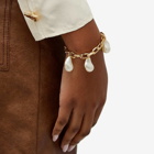 Rejina Pyo Women's Trio Chain Bracelet in Glass Pearl Gold