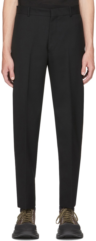 Photo: Alexander McQueen Black Wool Gabardine Trousers